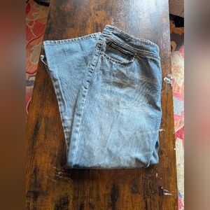 Embellished‎ Pockets Bootcut Jeans Women's Light Wash Denim Casual